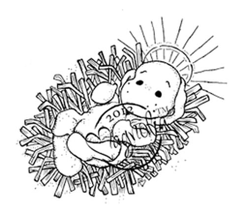 Magnolia Rubber Stamps - Little Holy Baby