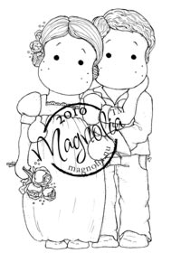 Magnolia Rubber Stamps - Loving Bridal Couple*