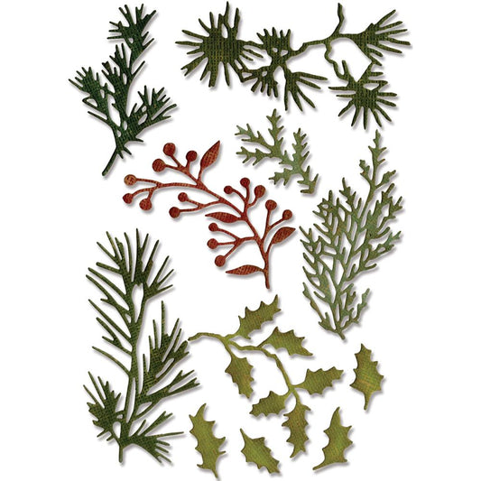 Sizzix Tim Holtz 661597 Mini Holiday Greens. *