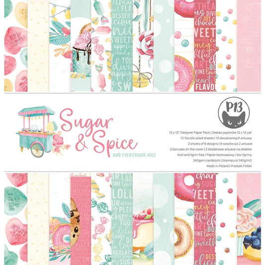 P13 SAS08 Sugar & Spice Paper Pad 12x12"