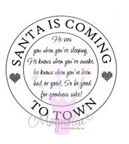 Magnolia Rubber Stamp - Post Santa Is Coming