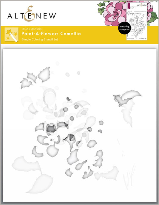 Altenew - Paint A Flower: Camellia Simple Colouring Stencil 3 in 1