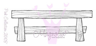 Magnolia Rubber Stamp - Pink Bench*