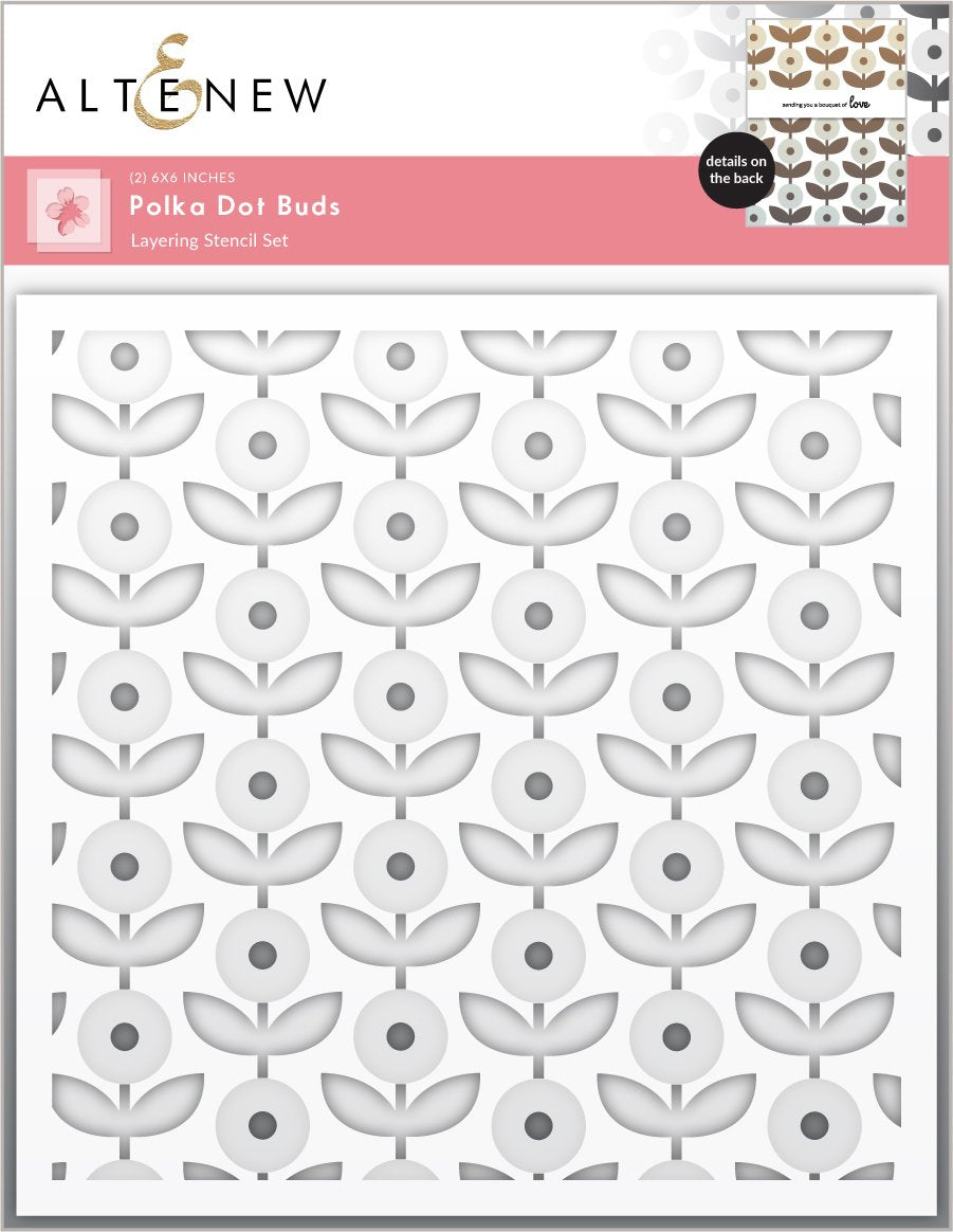 Altenew - Polka Dot Buds Stencil 2in1 set