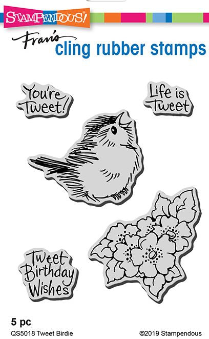 Stampendous - QS5018 Tweet Birdie cling stamp set