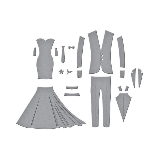 Spellbinders - S4-1057 Wedding Dress & Tux