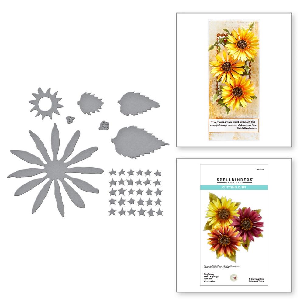 Spellbinders - S4-1177 Sunflower and Ladybugs........