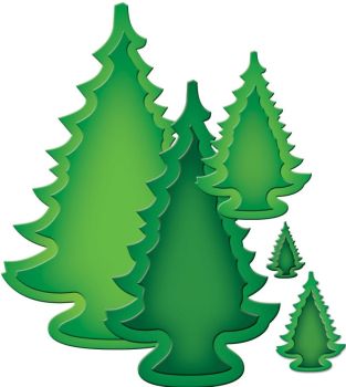 Spellbinders - S4-402 2013 Holiday Trees..