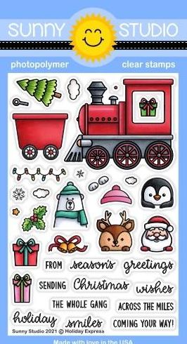 Sunny Studio Stamps - SSCL313/SSDIE261 Holiday Express (stamp and die set) - out of stock