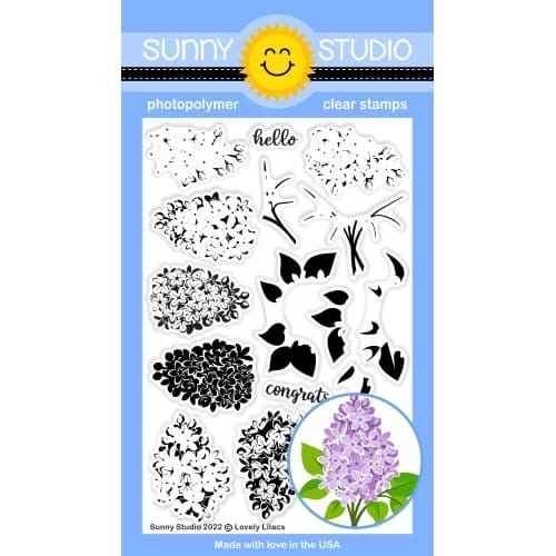 Sunny Studio Stamps - Lovely Lilacs stamp & die set
