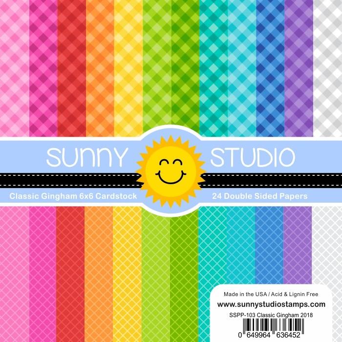 Sunny Studio Stamps - SSPP103 Classic Gingham paper pad (6x6").. sold out
