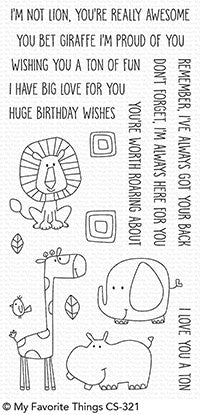 My Favorite Things - Safari Friends stamp set - out of stock