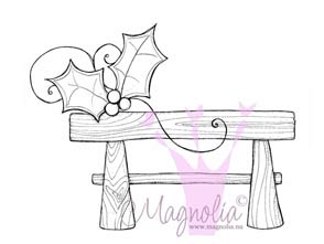 Magnolia Rubber Stamp - Santa Bench