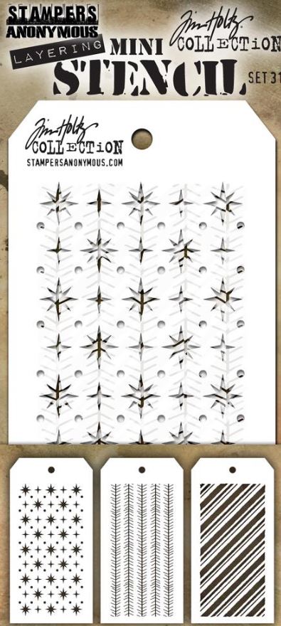 Tim Holtz Mini Stencil Set - Set 1-out of stock