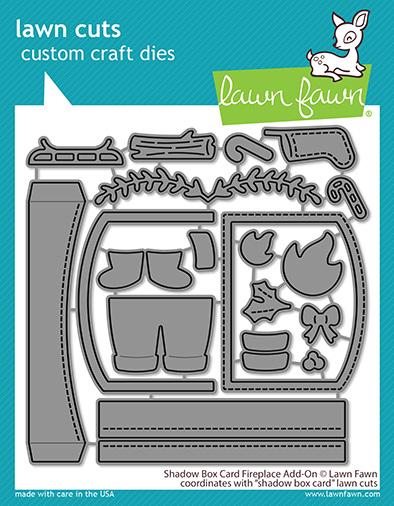 Lawn Fawn - Shadow Box Card Fireplace Add-on (die)