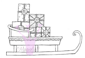 Magnolia Rubber Stamp - Sled with Presents*