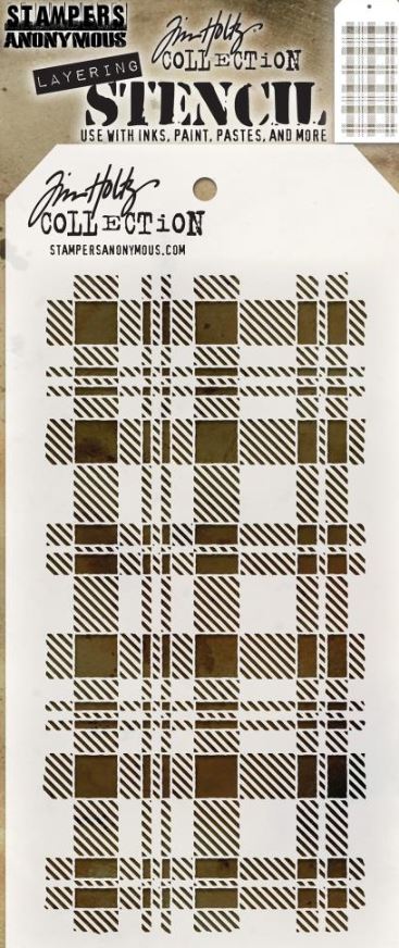 Tim Holtz Stencil - THS097 Plaid - sold out