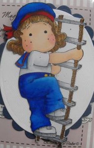 Magnolia Rubber Stamp - Tilda on Rope Ladder