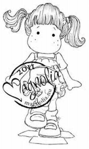 Magnolia Rubber Stamp - Tilda Playing Hopscotch