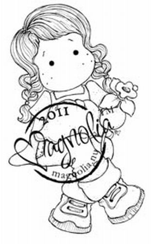 Magnolia Rubber Stamp - Tilda with Daffodil