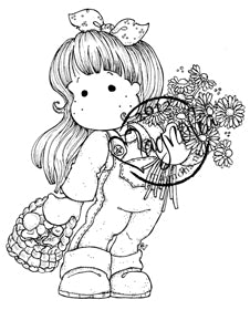 Magnolia Rubber Stamps - Tilda with Daisys and Mushrooms*