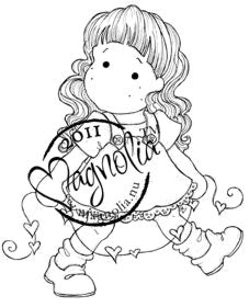 Magnolia Rubber Stamps - Tilda with Heart Lace*