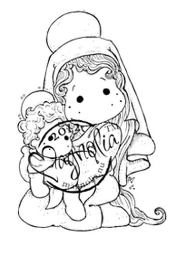 Magnolia Rubber Stamps - Tilda with Holy Baby