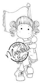 Magnolia Rubber Stamps - Tilda with Lace Flag*