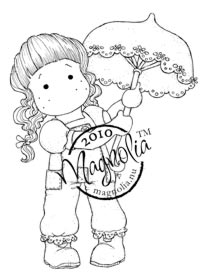 Magnolia Rubber Stamp - Tilda with Umbrella