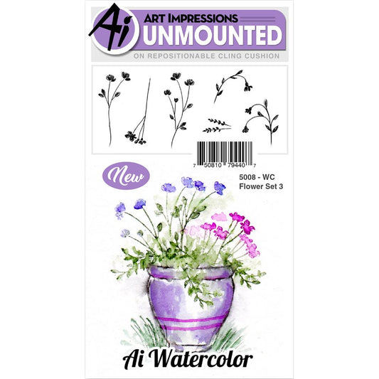 Art Impressions - WC5008 Watercolour Flower Set 3*